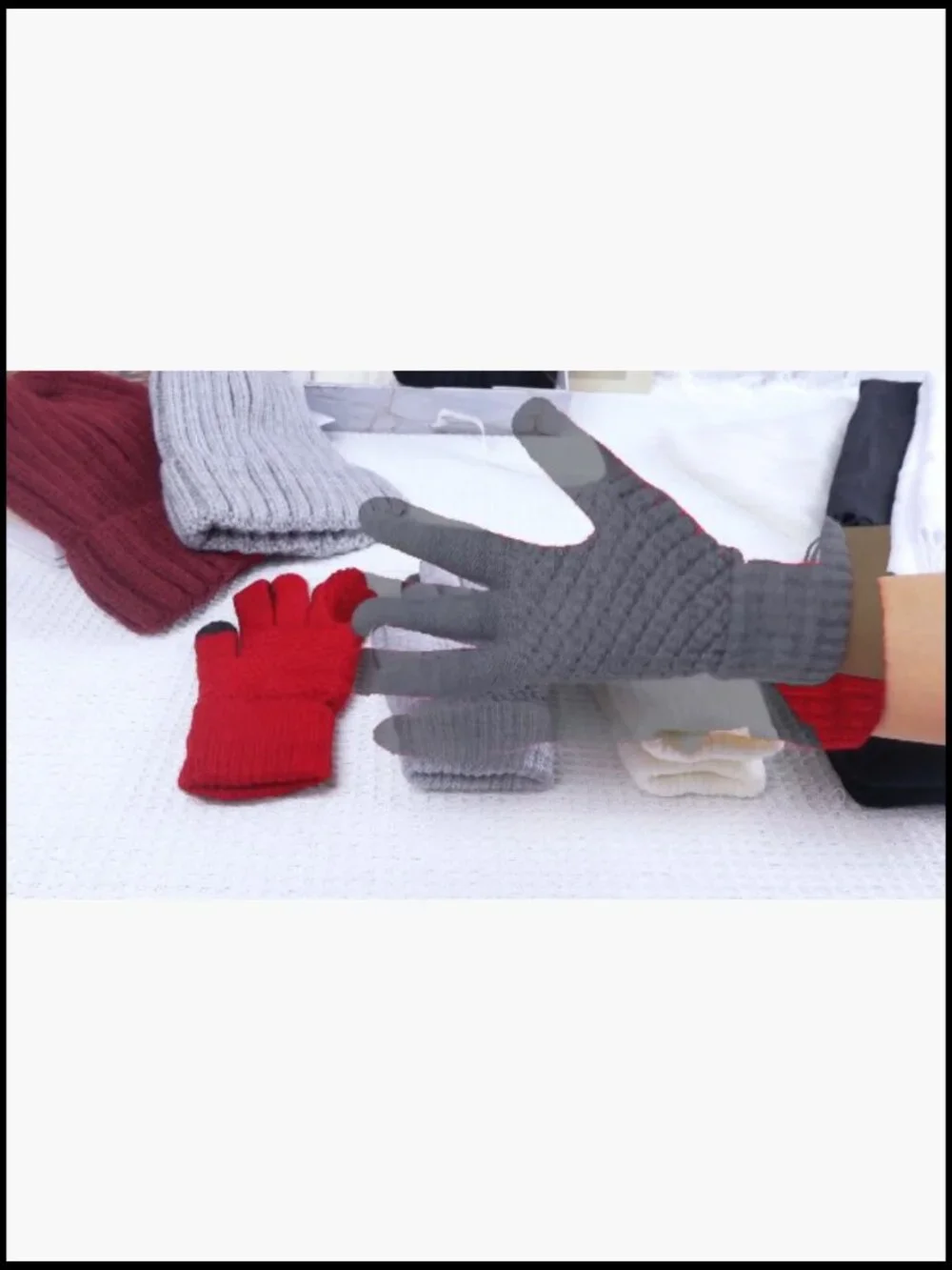 12-Pc Winter Set: Beanie, Scarf, Touchscreen Gloves